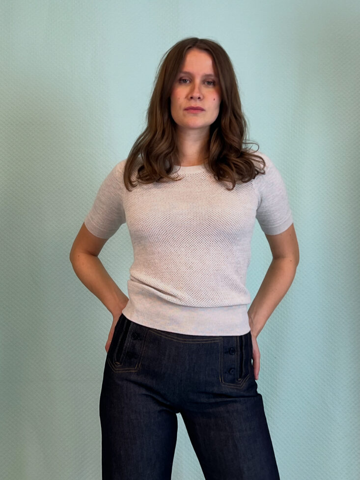 Jeans med sømandslukning