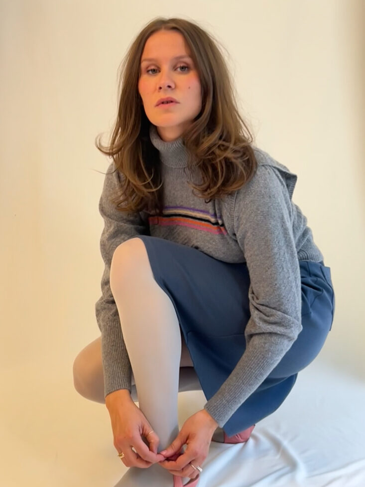 Grå Cashmere sweatshirt strik